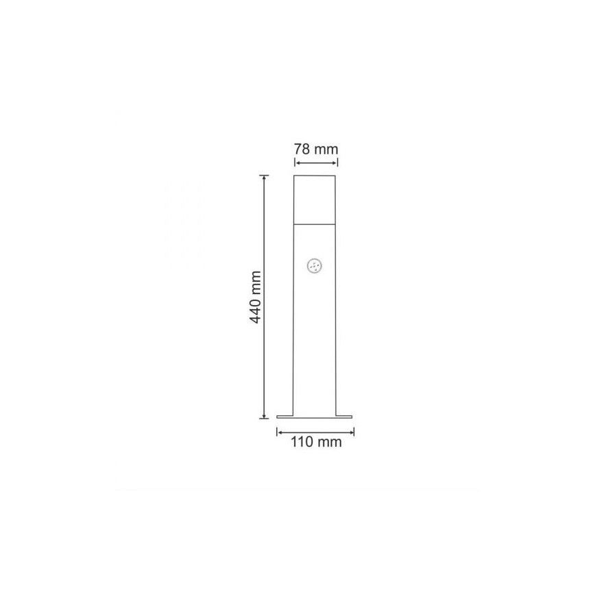 Lampa zewnętrzna z czujnikiem NEW YORK 1xE27/12W/230V IP44 44 cm antracyt