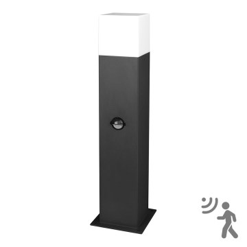 Lampa zewnętrzna z czujnikiem NEW YORK 1xE27/12W/230V IP44 44 cm grafit