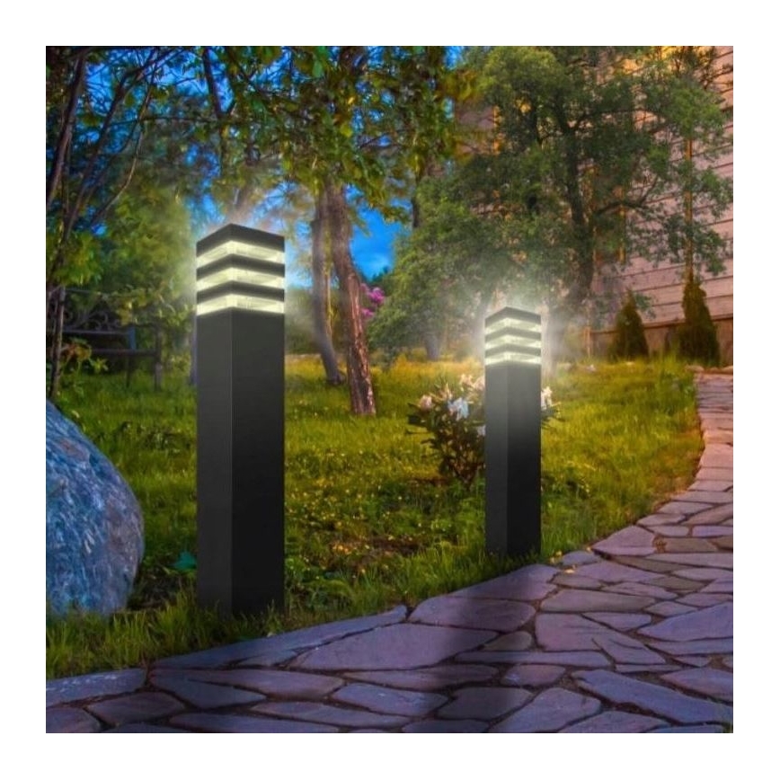 Lampa zewnętrzna z czujnikiem TEKSAS 1xE27/12W/230V IP44 44 cm antracyt