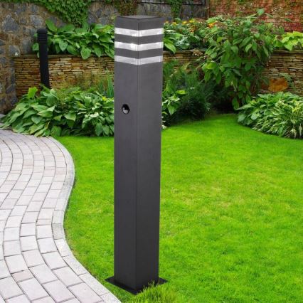 Lampa zewnętrzna z czujnikiem TEKSAS 1xE27/12W/230V IP44 74 cm antracyt