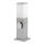 Lampa zewnętrzna z dwoma gniazdkami SCHUKO 1xE27/20W/230V matowy chrom IP44