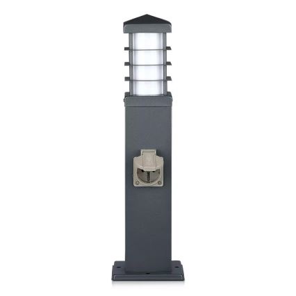 Lampa zewnętrzna z gniazdami SCHUKO 1xE27/13W/230V IP44