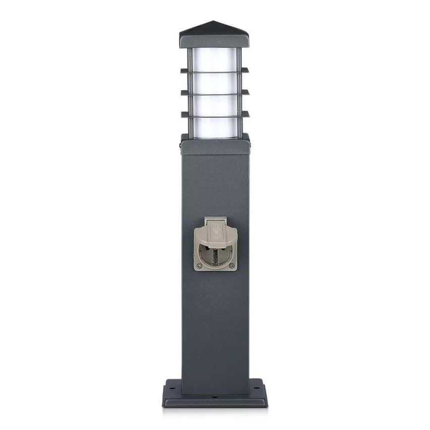 Lampa zewnętrzna z gniazdami SCHUKO 1xE27/13W/230V IP44