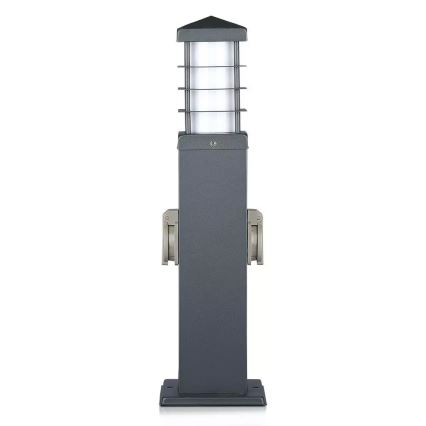 Lampa zewnętrzna z gniazdami SCHUKO 1xE27/13W/230V IP44