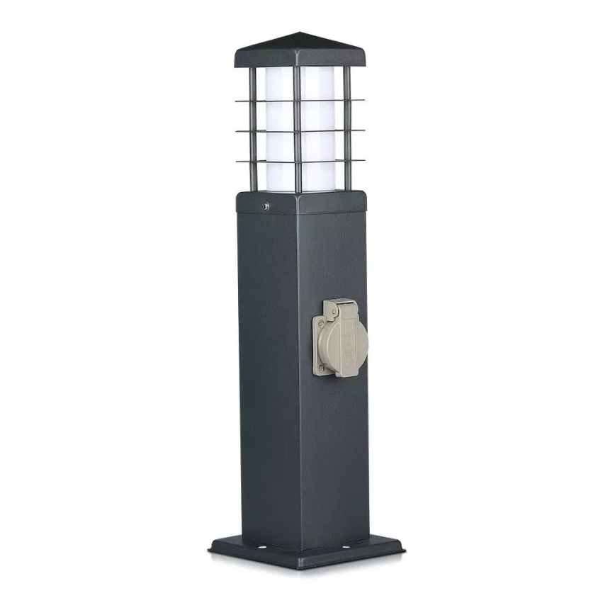 Lampa zewnętrzna z gniazdami SCHUKO 1xE27/13W/230V IP44