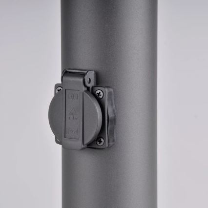 Lampa zewnętrzna z gniazdem DALLAS 1xE27/12W/230V IP44 antracyt