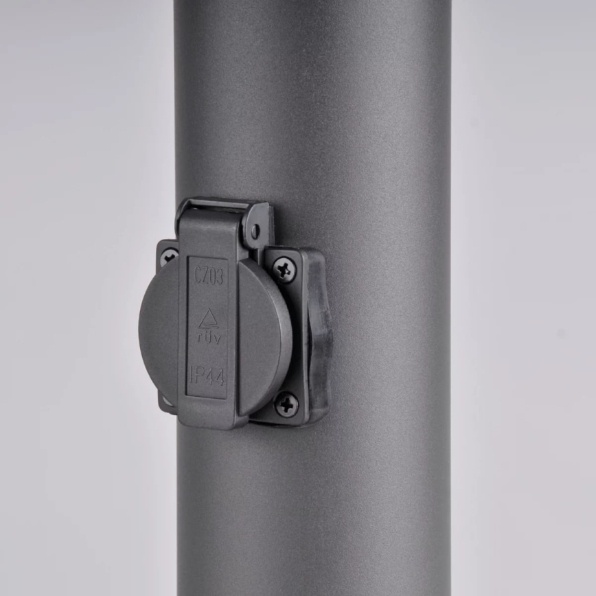 Lampa zewnętrzna z gniazdem DALLAS 1xE27/12W/230V IP44 antracyt
