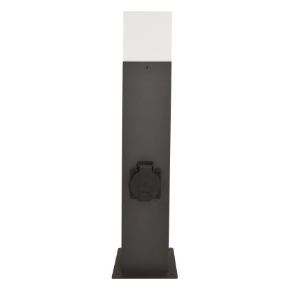 Lampa zewnętrzna z gniazdem NEW YORK 1xE27/12W/230V IP44 44 cm antracyt