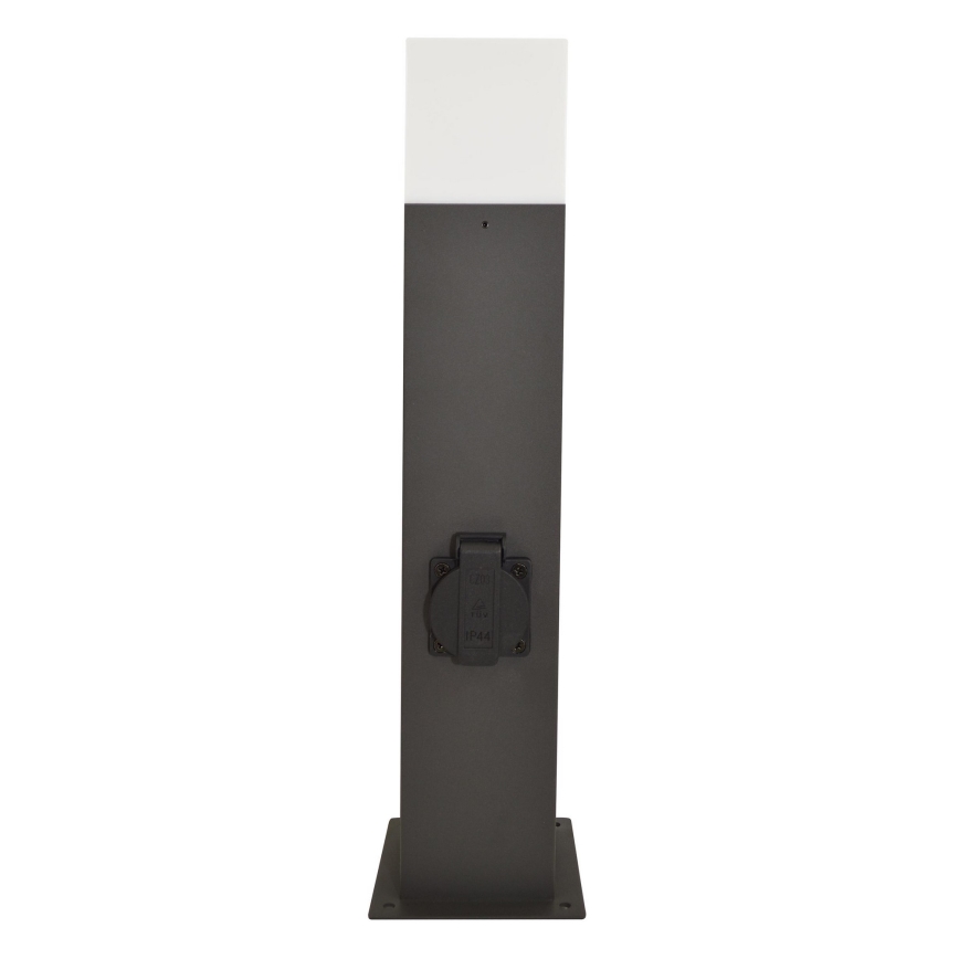 Lampa zewnętrzna z gniazdem NEW YORK 1xE27/12W/230V IP44 44 cm antracyt