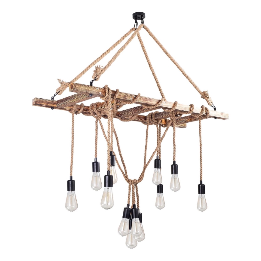 Lampa zwisająca EREBOS 12xE27/40W/230V brązowa