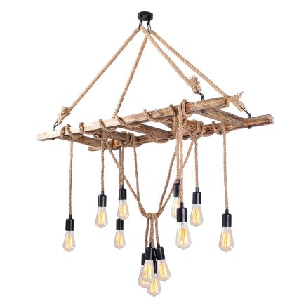 Lampa zwisająca EREBOS 12xE27/40W/230V brązowa
