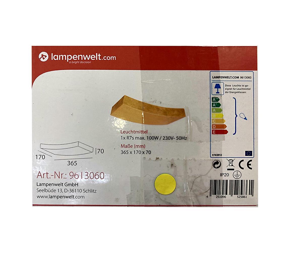Lampenwelt - Kinkiet BERRA 1xR7s/100W/230V
