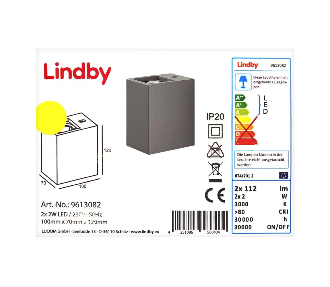 Lampenwelt - LED Kinkiet CATALEYA 2xLED/2W/230V