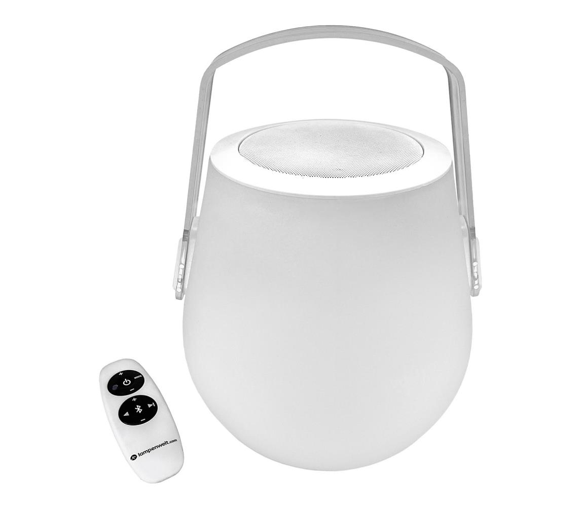 Lampenwelt - LED RGB Lampa stołowa z głośnikiem LED/3W/3,7V Bluetooth +pilot
