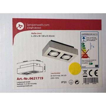 Lampenwelt - Oprawa punktowa 2xGU10/5W/230V