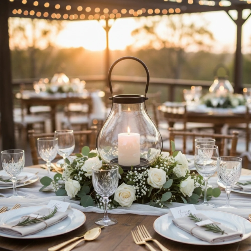 Lampion dekoracyjny GLASSY 25 cm czarny