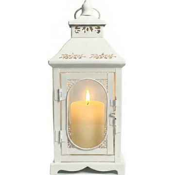 Lampion dekoracyjny ROSEHILL 27,5 cm biały