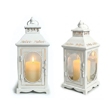 Lampion dekoracyjny ROSEHILL 27,5 cm biały