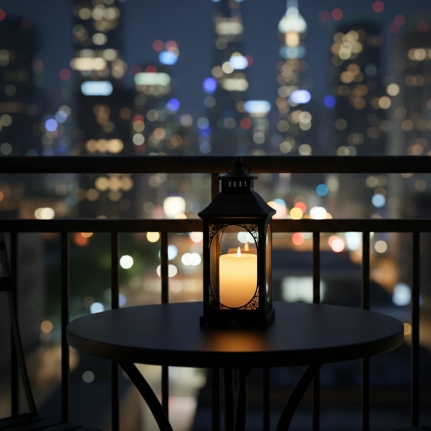 Lampion dekoracyjny ROSEHILL 27,5 cm czarny