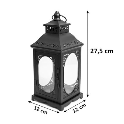 Lampion dekoracyjny ROSEHILL 27,5 cm czarny