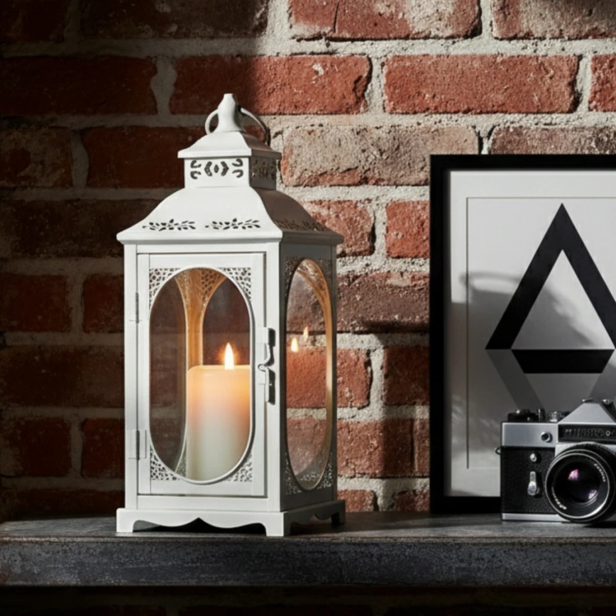 Lampion dekoracyjny ROSEHILL 54,5 cm biały