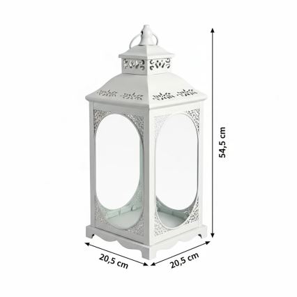 Lampion dekoracyjny ROSEHILL 54,5 cm biały
