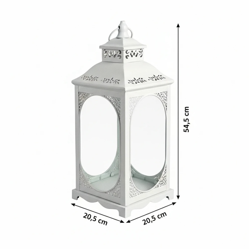 Lampion dekoracyjny ROSEHILL 54,5 cm biały
