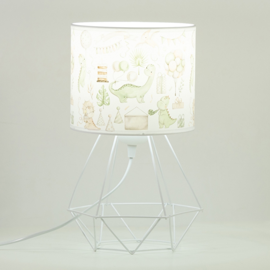 Lampka biurkowa dla dzieci KIDS ROOM 1xE27/60W/230V śr. 18 cm dinozaur