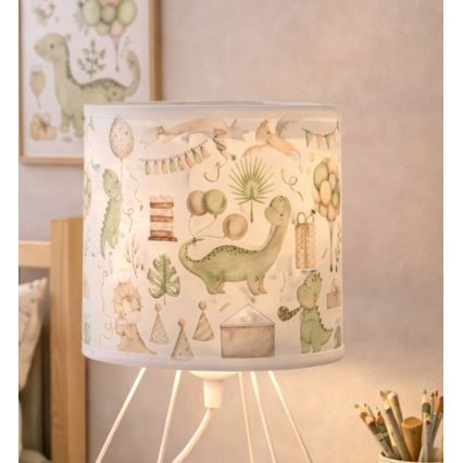 Lampka biurkowa dla dzieci KIDS ROOM 1xE27/60W/230V śr. 18 cm dinozaur