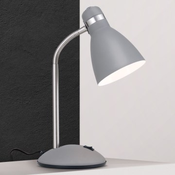 Lampka biurkowa SCHOOL 1xE27/40W/230V szara/matowy chrom