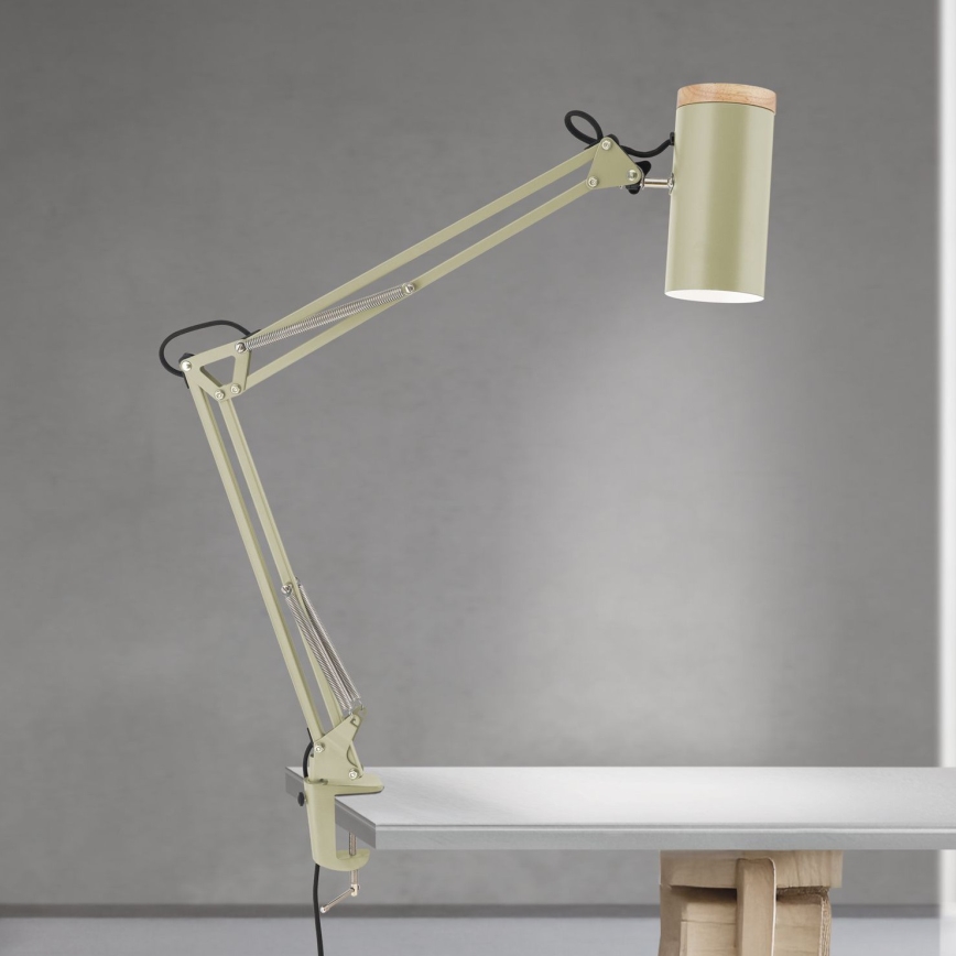 Lampka biurkowa z klipsem GILI 1xE27/40W/230V zielona