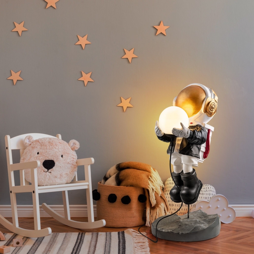 Lampka dziecięca ASTRONAUT 1xE14/40W/230V miedziana