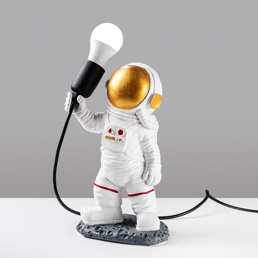 Lampka dziecięca ASTRONAUT 1xE27/40W/230V miedziana/biała