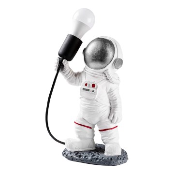 Lampka dziecięca ASTRONAUT 1xE27/40W/230V srebrna/biała
