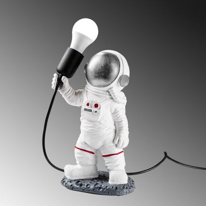 Lampka dziecięca ASTRONAUT 1xE27/40W/230V srebrna/biała