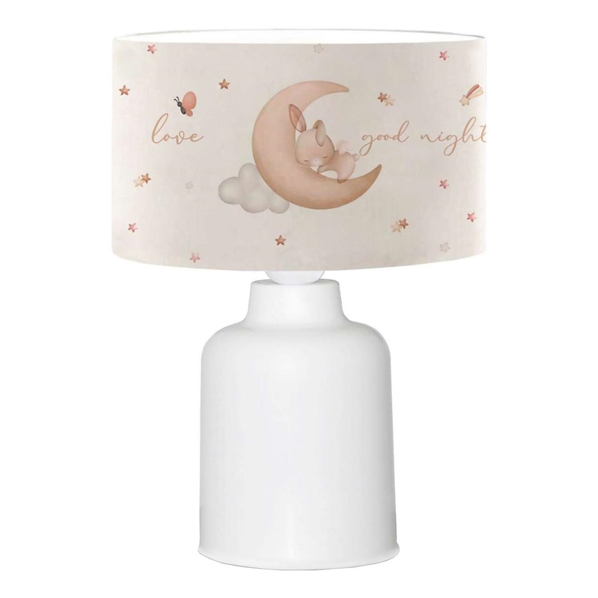 Lampka dziecięca CANDY 1xE27/40W/230V biała/beżowa