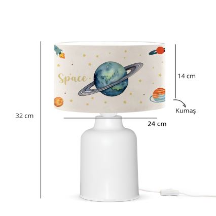 Lampka dziecięca CANDY 1xE27/40W/230V biała/wielobarwna
