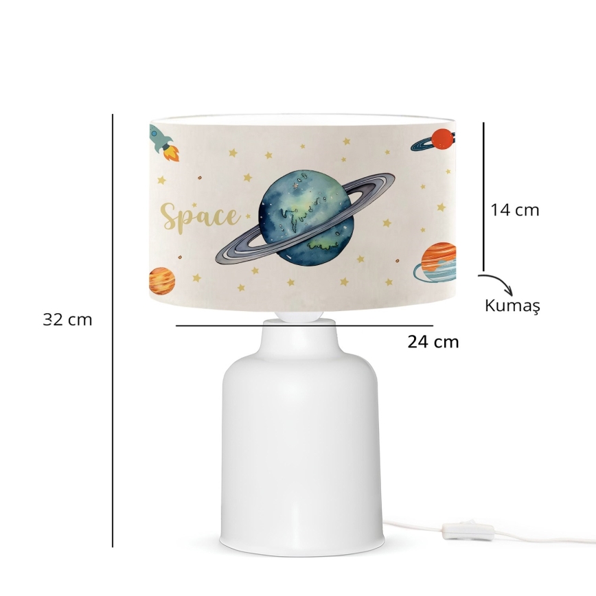 Lampka dziecięca CANDY 1xE27/40W/230V biała/wielobarwna