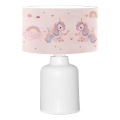 Lampka dziecięca CANDY 1xE27/40W/230V różowa/biała