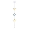 Lampka dziecięca STARS 1xE27/20W/230V żółta/niebieska/biała