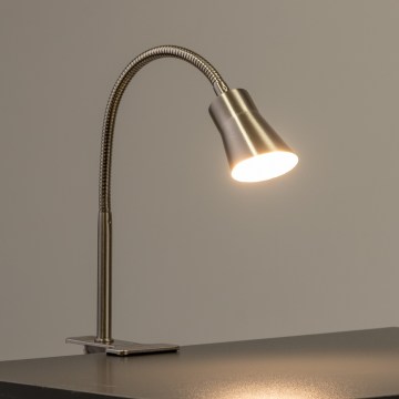 Lampka LED z klipsem, 3,2 W, 230 V, matowy chrom