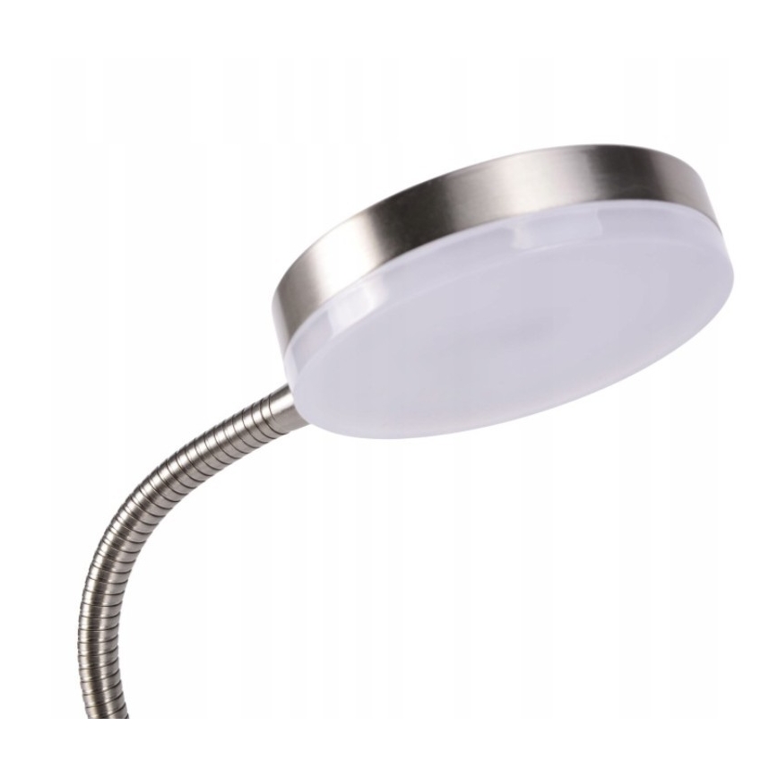 Lampka LED z klipsem, 3,2 W, 230 V, matowy chrom