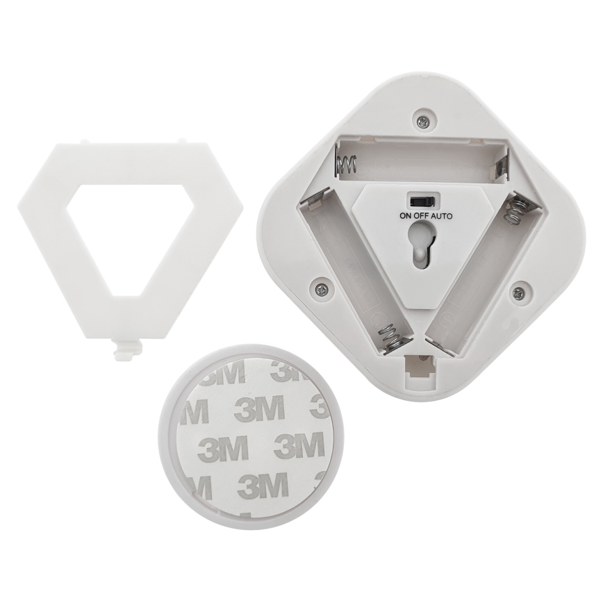 Lampka nocna LED z czujnikiem, 0,5 W / 4,5 V, 3xAAA, biała