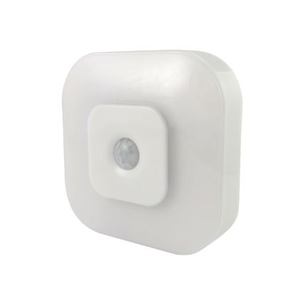 Lampka nocna LED z czujnikiem, 0,5 W / 4,5 V, 3xAAA, biała