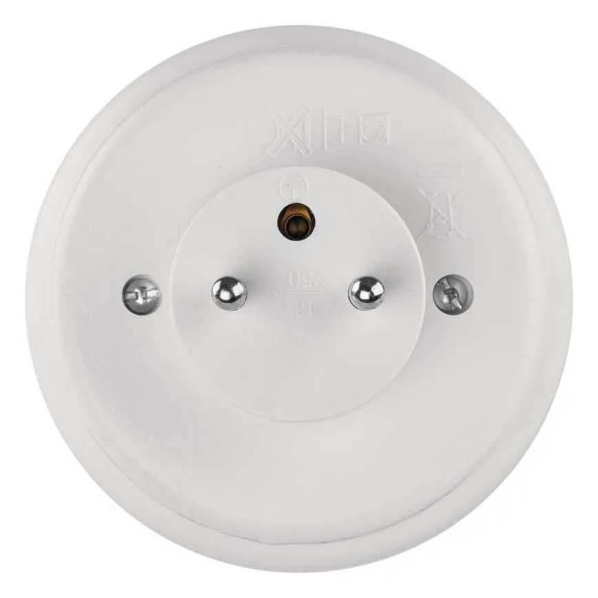 Lampka nocna LED z czujnikiem i gniazdem LED/0,3W/230V