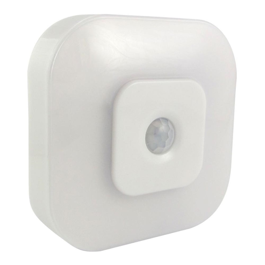 Lampka nocna LED z czujnikiem LED/0,5W/3xAAA biała