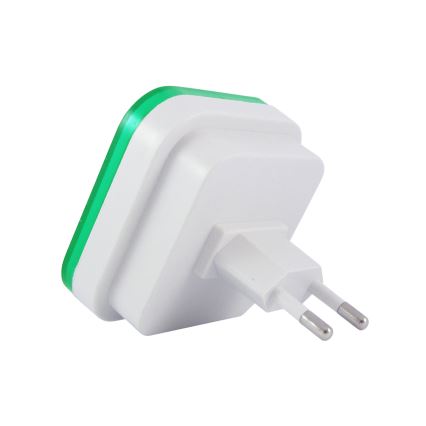 LED Nocne światło z czujnikiem LED/0,5W/230V zielone