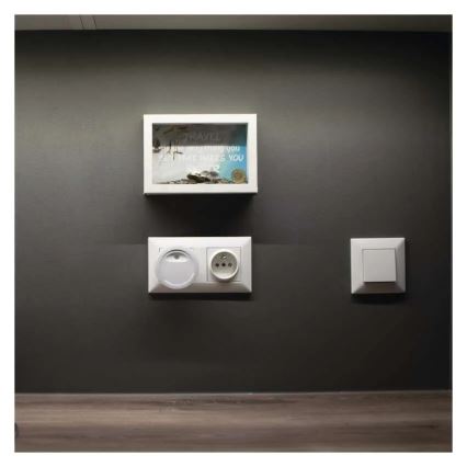 Lampka nocna LED z czujnikiem zmierzchu LED/0,3W/230V