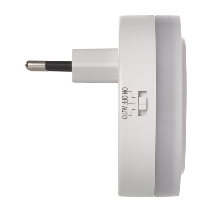 Lampka nocna LED z fotosensorem do gniazda +2xUSB 3xLED/0,3W/230V