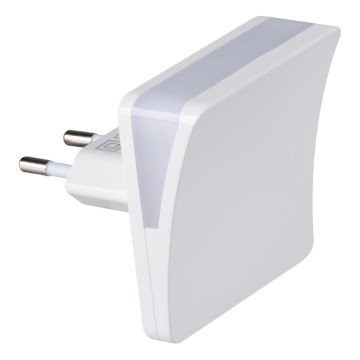 Lampka orientacyjna LED z czujnikiem zmierzchu do gniazdka HOFI LED/0,28W/230V biała